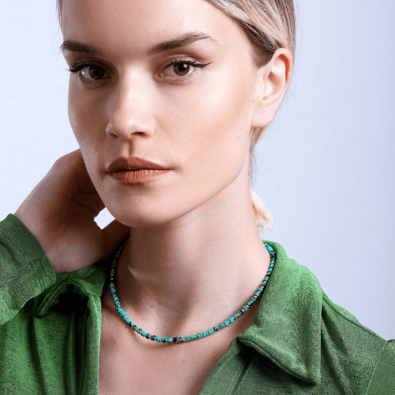 Colar Choker Bênçãos Diárias De Pedra Preciosa Natural