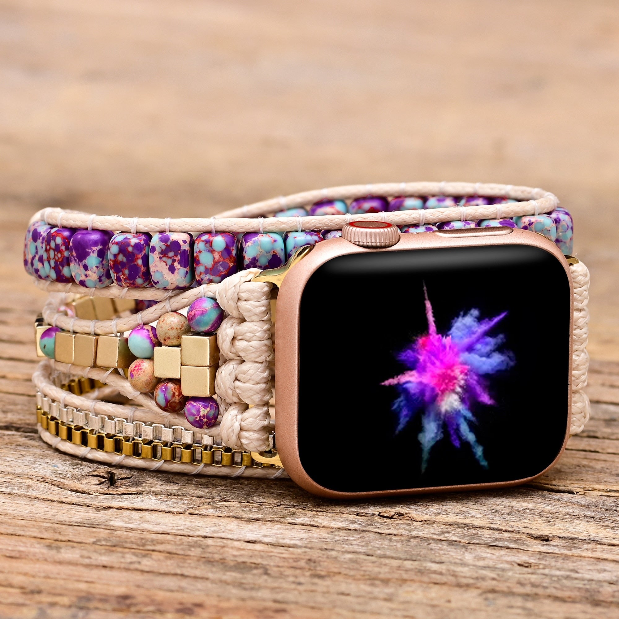 Pulseira Para Relógio Apple Mistério Divino E Equilíbrio De Chakra