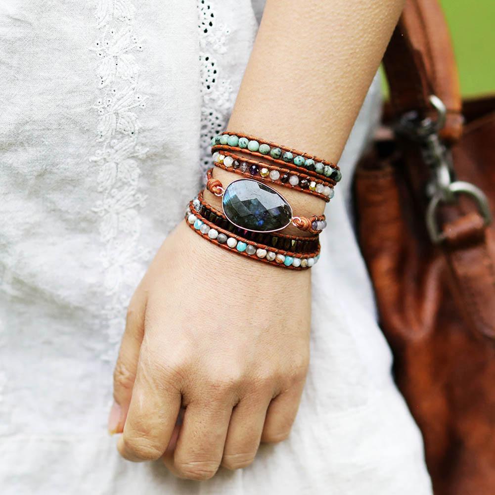 Pulseira De Labradorite Boho