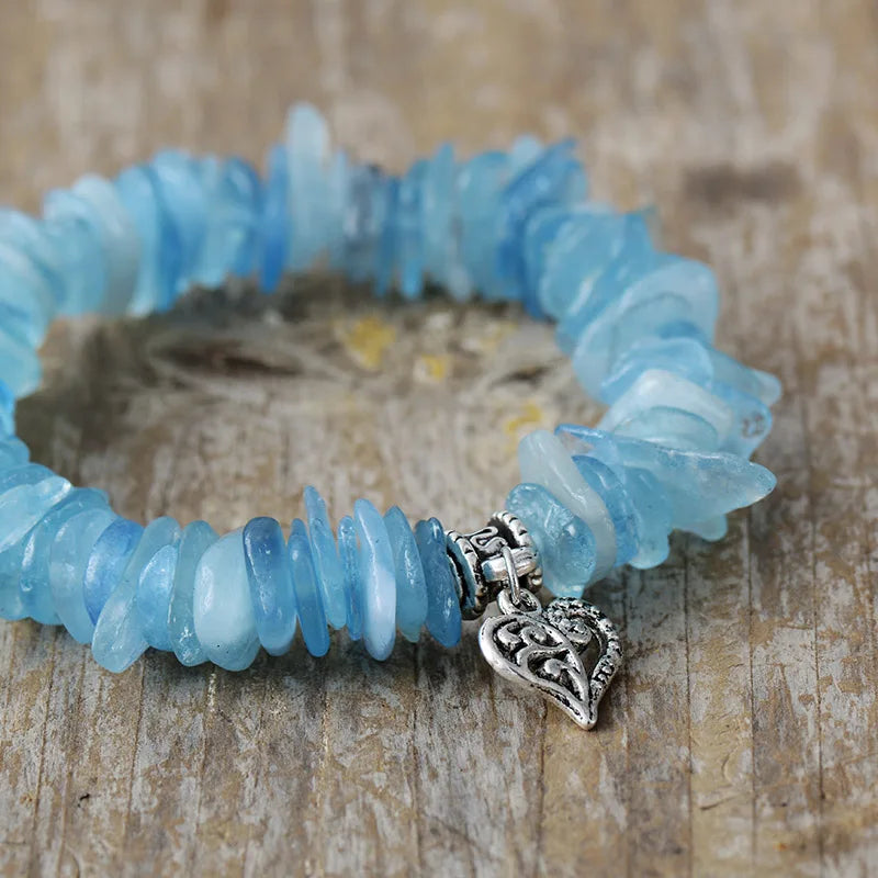 Pulseira Azure Serenity Água-marinha e Lápis-lazúli