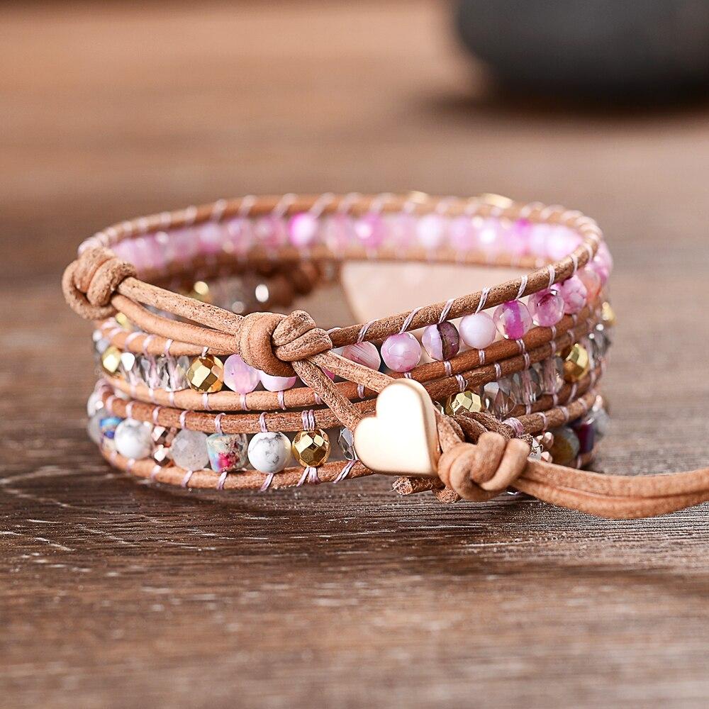 Pulseira De Cura De Quartzo Rosa