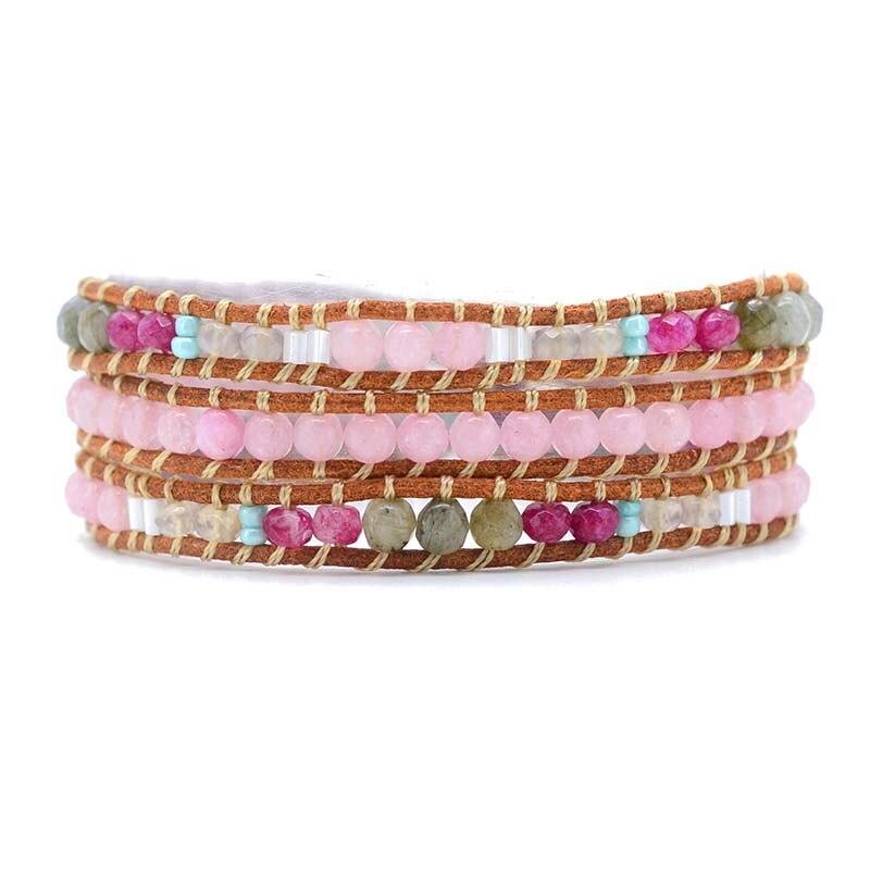 Bracelete De Quartzo Rosa