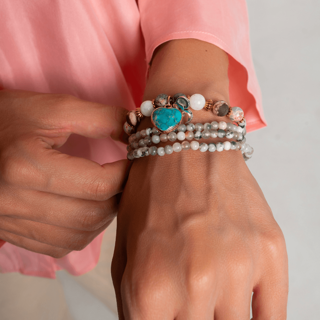 Colar/Bracelete Mala Yoga Zen Com Ágata E Jaspe