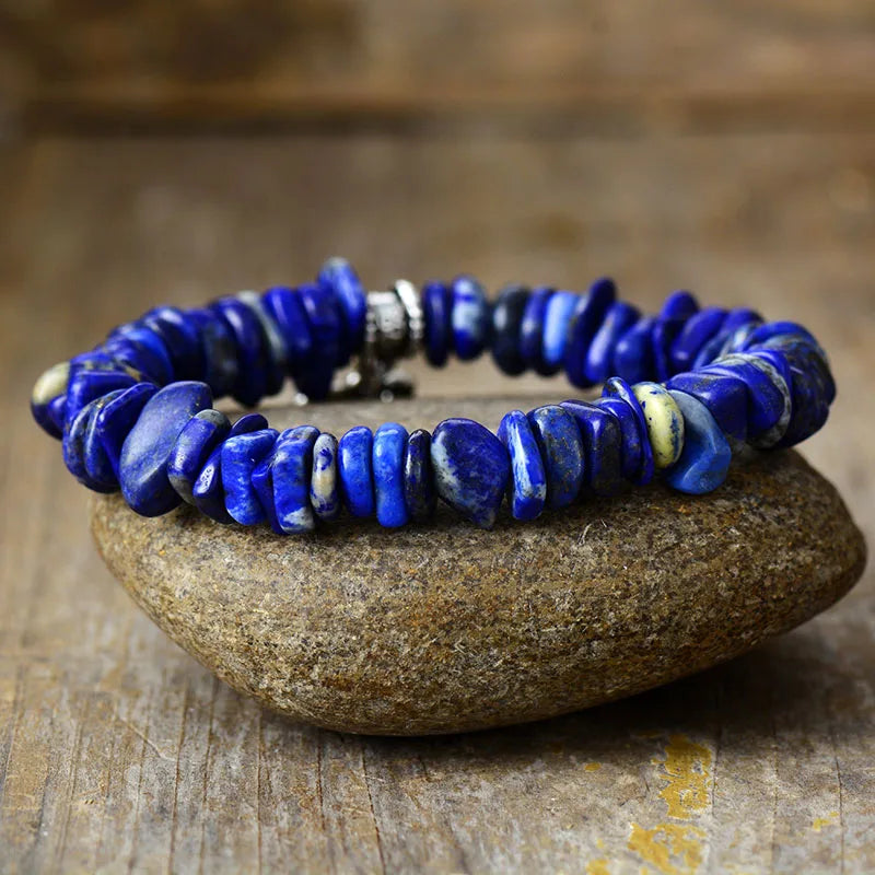 Pulseira Azure Serenity Água-marinha e Lápis-lazúli