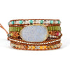 Pulseira Crisântemo Em Couro Vintage