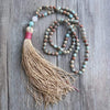 Colar Tassel "Comigo Na Paz" De Amazonite E Jaspe