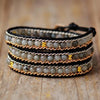 Pulseira Com Corrente Punk-Chique De Labradorite