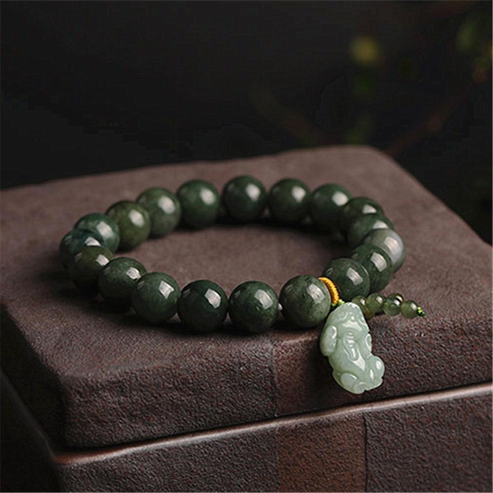 Pulseira Feng-Shui Jade Com Encanto Pixiu