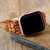 Pulseira De Relógio Apple Estilo Boho De Pedras Preciosas Jaspe