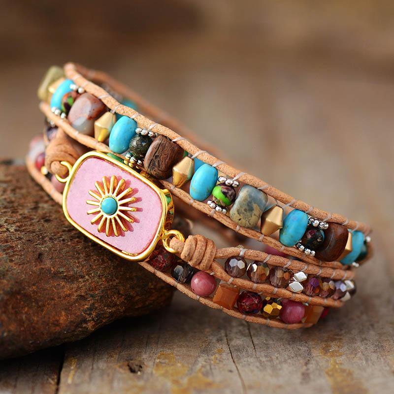 Pulseira De Embrulho Raio De Sol Boho