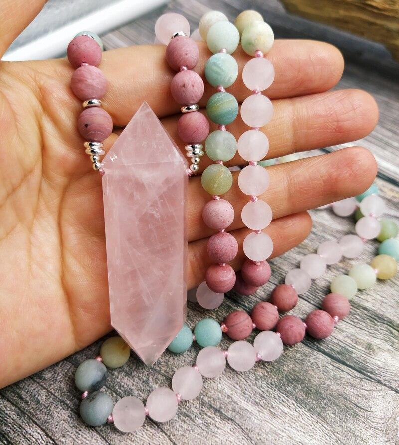 Colar Mala Quartzo "Blush Delicado"