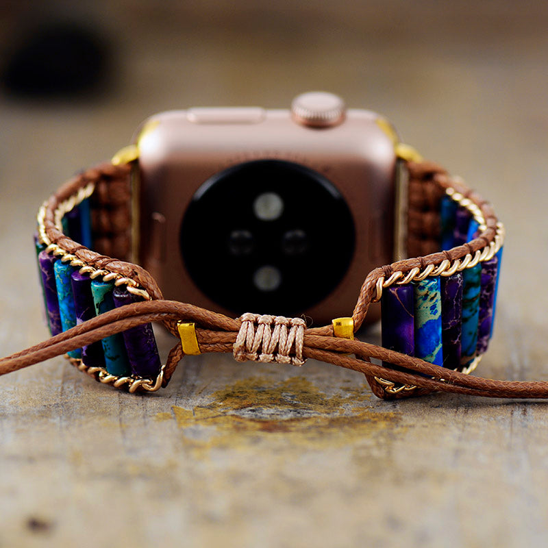 Pulseira Para Smartwatch Apple O Luxo Do Poder Curativo Natural