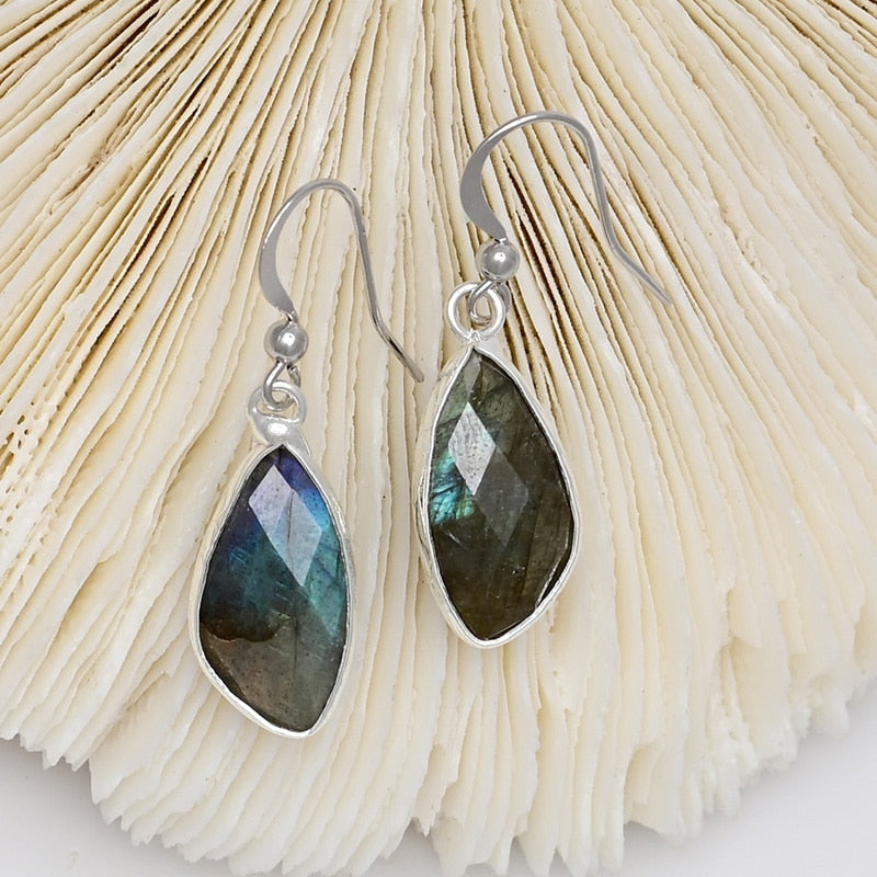 Brincos De Labradorite De Beleza Mesmerizante