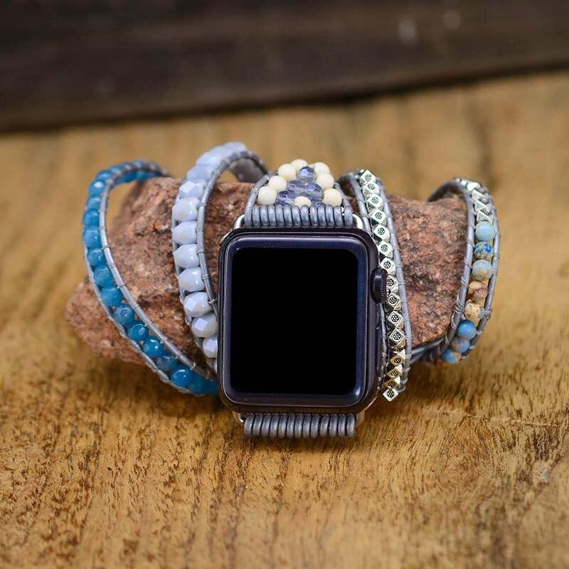 Pulseira De Relógio Topázio Azul Apple