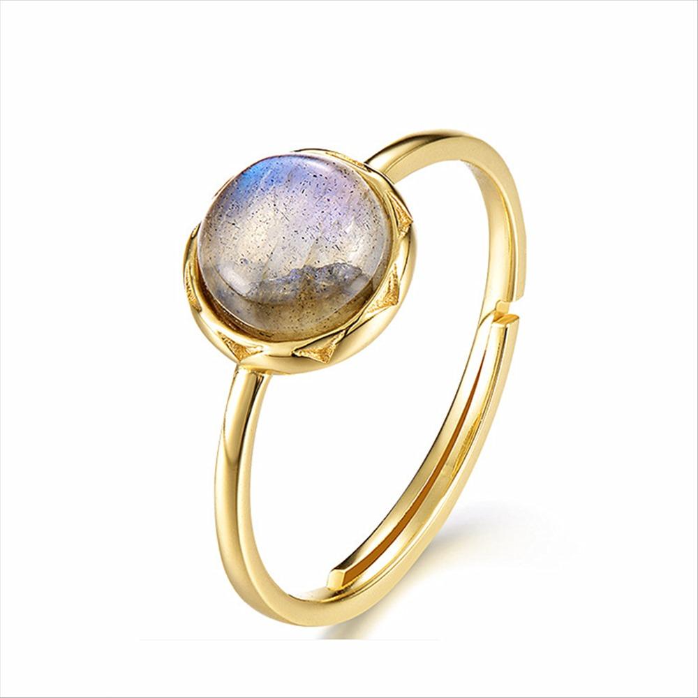 Anel De Prata Labradorite Amor Cósmico Divino