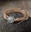 Pulseira Corda Encantamento Boémio De Labradorite