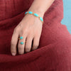 Anel Turquesa De Luxo Twist Feminino