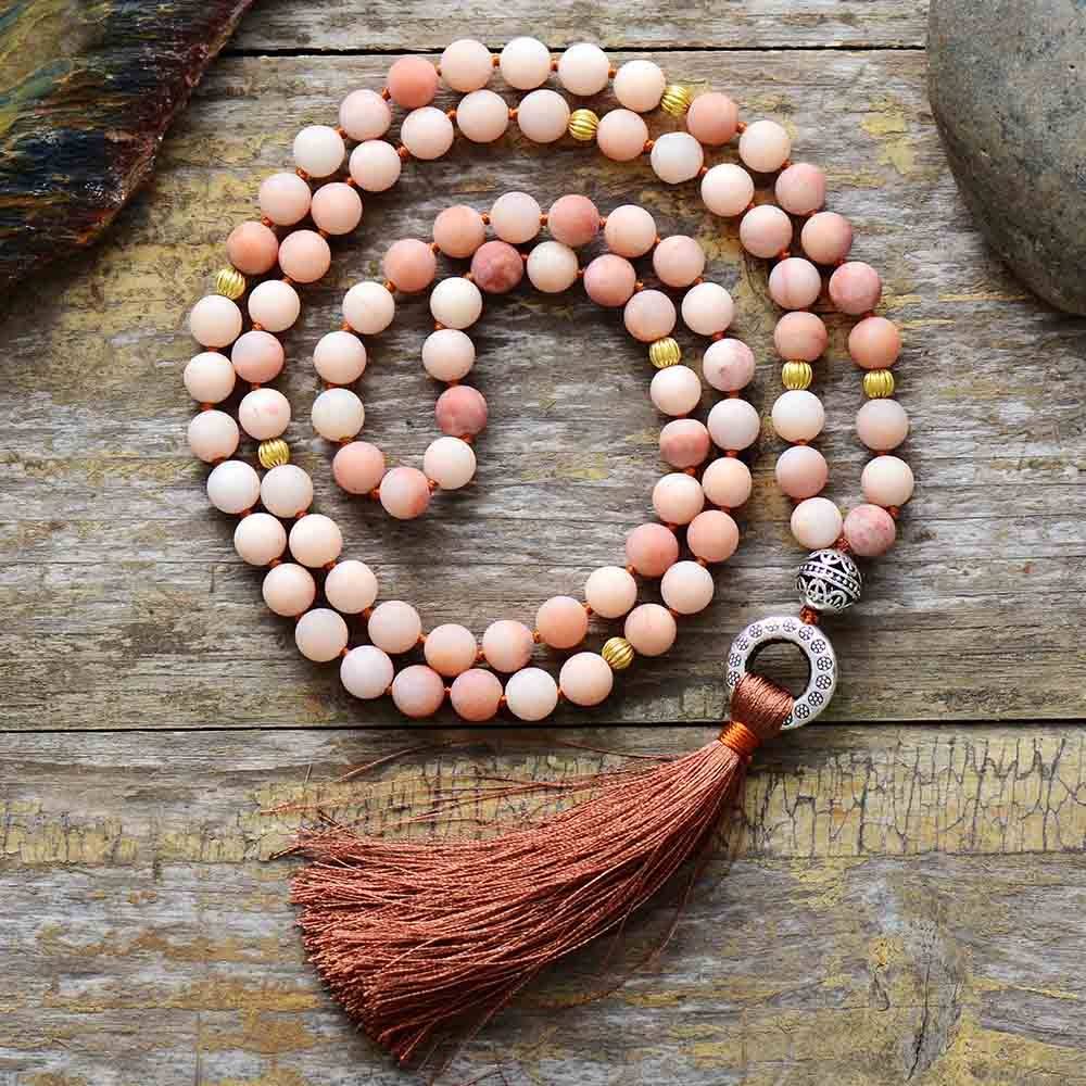 Colar Mala De Yoga Boémio Com Contas