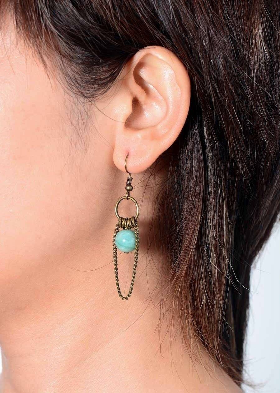 Brincos Esplendores Órbita Azul Da Terra De Amazonite